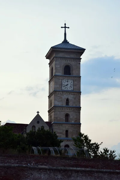 圣米谢斯罗马天主教大教堂 Michaels Roman Catholic Cathedr Alba Iulia 坐落在阿尔巴 尤利娅要塞内 是特兰西瓦尼亚最珍贵的罗马式和哥特式建筑纪念碑 — 图库照片