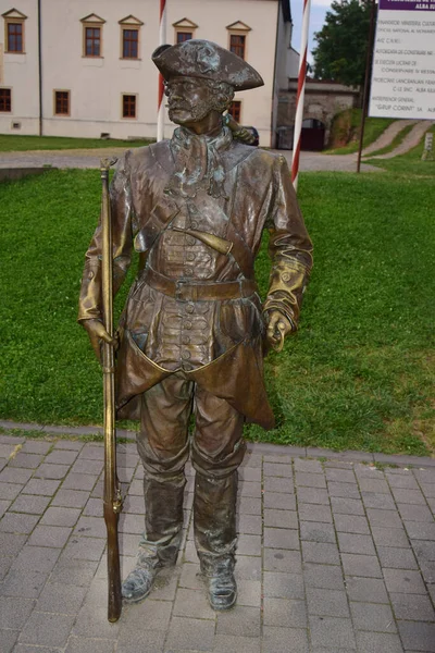 Blickbeschreibung Festung Alba Carolina Statue Ist Das Herz Der Stadt — Stockfoto