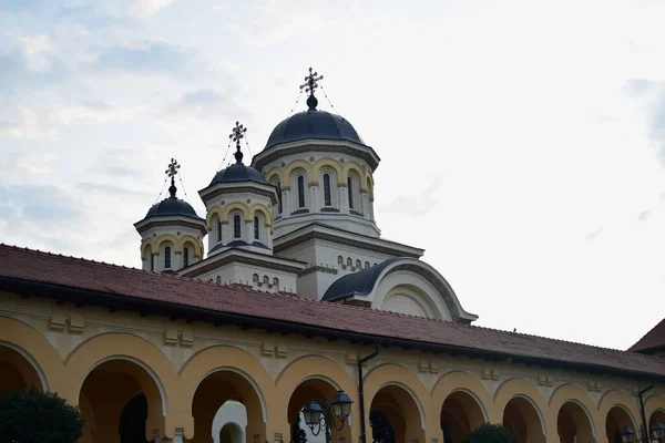 Vista Catedral Coroação Alba Iulia Dedicada Santíssima Trindade Foi Construída — Fotografia de Stock