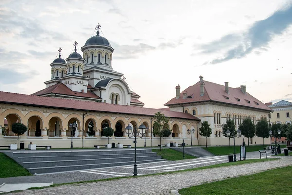 View Coronation Cathedral Alba Iulia Dedicated Holy Trinity Built Support — Stock Photo, Image