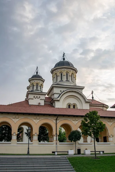 Vista Catedral Coroação Alba Iulia Dedicada Santíssima Trindade Foi Construída — Fotografia de Stock