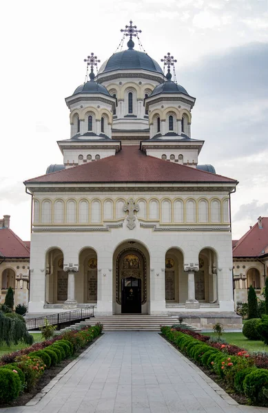 Widok Katedra Koronacyjna Alba Iulia Poświęcona Trójcy Świętej Została Zbudowana — Zdjęcie stockowe