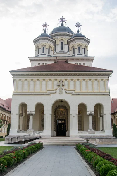 Vista Catedral Coroação Alba Iulia Dedicada Santíssima Trindade Foi Construída — Fotografia de Stock