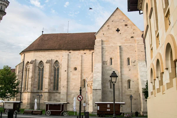 Pohled Michaels Římskokatolická Katedrála Alba Iulia Nachází Uvnitř Pevnosti Alba — Stock fotografie