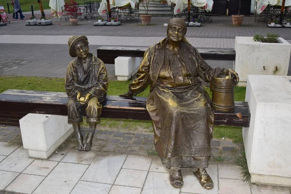 Blickbeschreibung Festung Alba Carolina Statue Ist Das Herz Der Stadt — Stockfoto