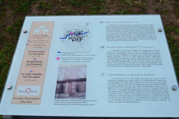 Ερείπια Του Στρατοπέδου Της Λεγεώνας Χiiigemina Apulum Που Συμμετείχε Και — Φωτογραφία Αρχείου