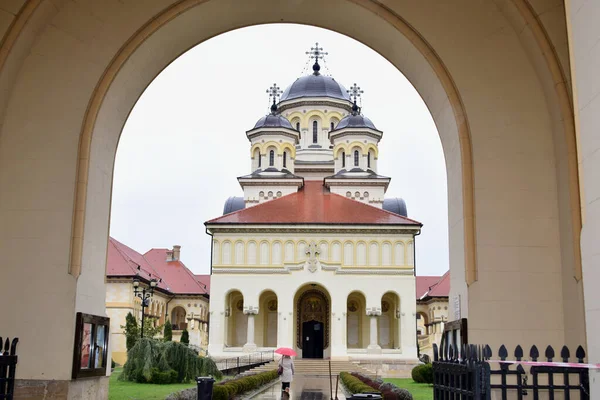 Pohled Korunovační Katedrála Alba Iulia Věnovaná Nejsvětější Trojici Byla Postavena — Stock fotografie