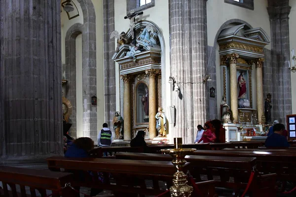 Catedral Metropolitana Asunción Santísima Virgen Cielo Vista Interior Sede Arquidiócesis — Foto de Stock