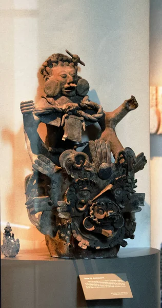 Museo Nazionale Antropologia Città Del Messico Ceramiche Statue Scultura Pietra — Foto Stock