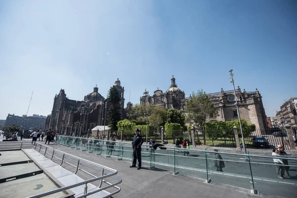 Vue Dans Ville Mexique Cathédrale Métropolitaine Mexico Mexico Est Capitale — Photo