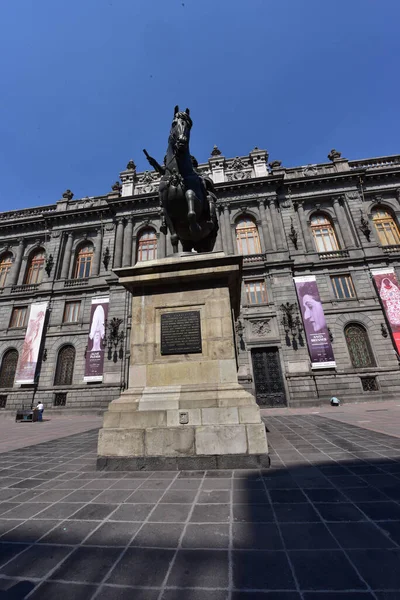 Utsikt Över Mexico City Statyn Mexico City Mexikos Huvudstad Och — Stockfoto