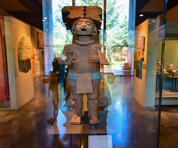 National Museum Anthropology Mexico City Keramik Statyer Stenskulptur Ett Nationellt — Stockfoto