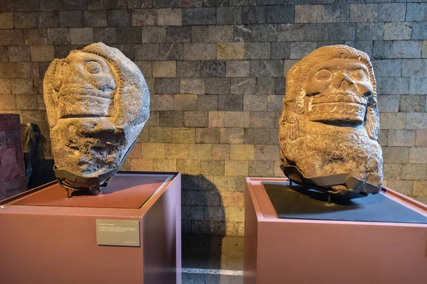 Museu Nacional Antropologia Cidade México Cerâmica Estátuas Escultura Pedra Museu — Fotografia de Stock