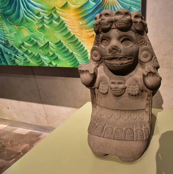 Museu Nacional Antropologia Cidade México Cerâmica Estátuas Escultura Pedra Museu — Fotografia de Stock