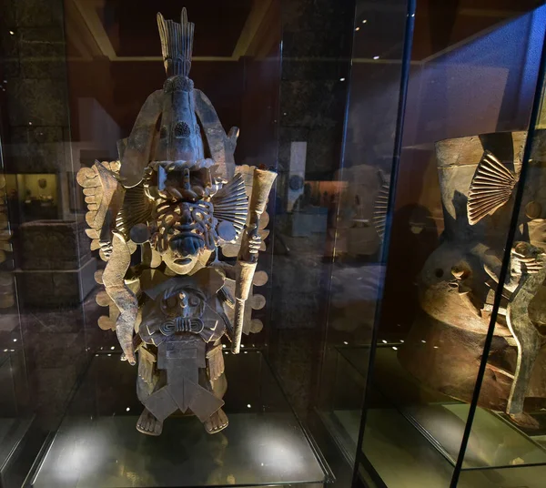 Het Nationaal Museum Voor Antropologie Mexico City Aardewerk Standbeelden Stenen — Stockfoto