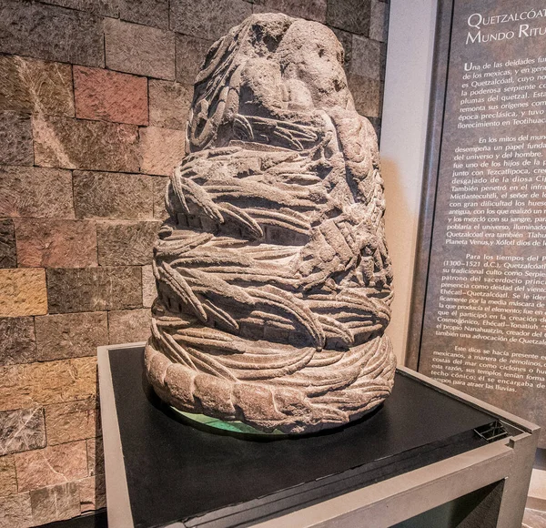 National Museum Anthropology Mexico City Keramik Statyer Stenskulptur Ett Nationellt — Stockfoto