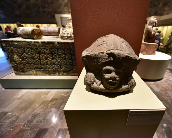 Museu Nacional Antropologia Cidade México Cerâmica Estátuas Escultura Pedra Museu — Fotografia de Stock