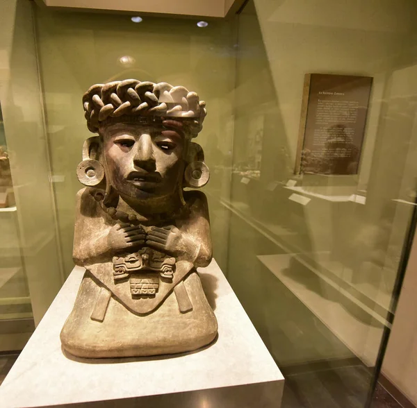 Het Nationaal Museum Voor Antropologie Mexico City Aardewerk Standbeelden Stenen — Stockfoto