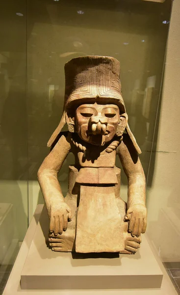 National Museum Anthropology Mexico City Keramik Statyer Stenskulptur Ett Nationellt — Stockfoto