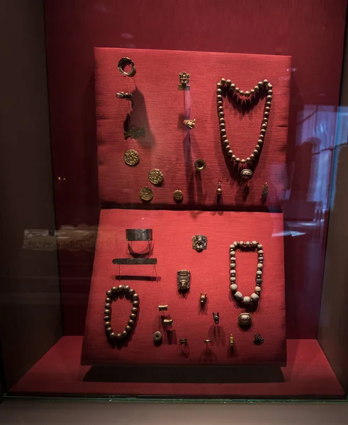 国立人类学博物馆 墨西哥城 珠宝博物馆 National Museum Anthropology Mexico City Jewelry 是墨西哥的一座国立博物馆 — 图库照片