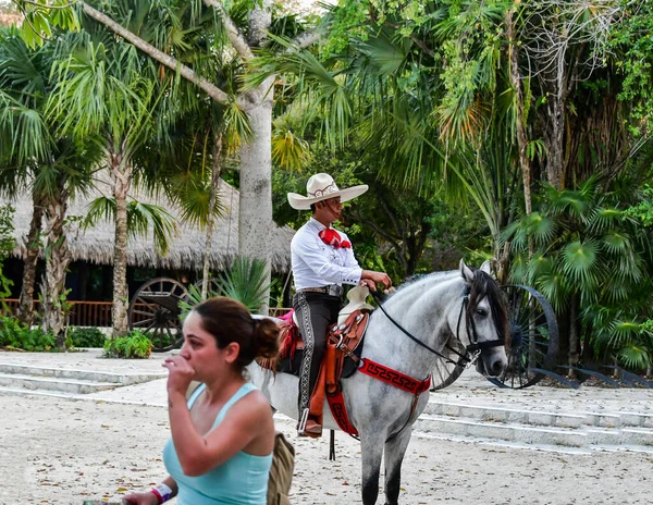 Xcaret Riviera Maya Meksika Turistleri Meksika Nın Quintana Eyaletinden Karayipler — Stok fotoğraf