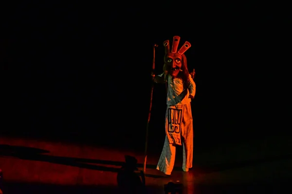 Teatro Nel Parco Divertimenti Storia Xcaret Nello Spettacolo Unico Messico — Foto Stock