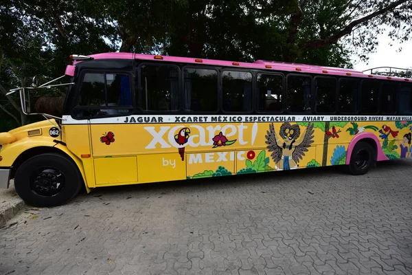 Xcaret Park Riviera Maya México Bus Parque Temático Complejo Turístico —  Fotos de Stock