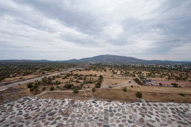 Teotihuacn Piramidi 'nden bakıldığında, 