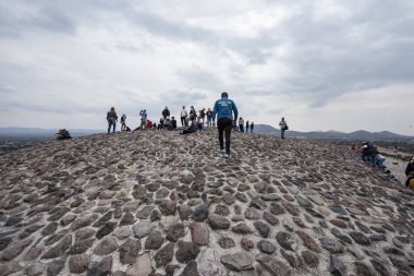 Teotihuacn Piramidi 'nden bakıldığında, 