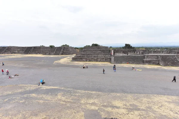 Boulevard Des Morts Teotihuacanles Principaux Monuments Des Villes Teotihuacan Sont — Photo