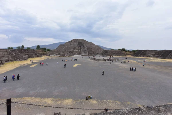 Boulevard Dead Teotihuacan Főbb Műemlékek Városok Teotihuacan Csatlakozik Egy Központi — Stock Fotó