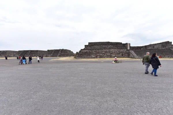 Boulevard Dead Teotihuacan Főbb Műemlékek Városok Teotihuacan Csatlakozik Egy Központi — Stock Fotó