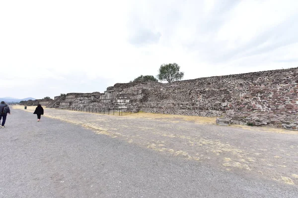 Boulevard Dead Teotihuacan Főbb Műemlékek Városok Teotihuacan Csatlakozik Egy Központi — Stock Fotó