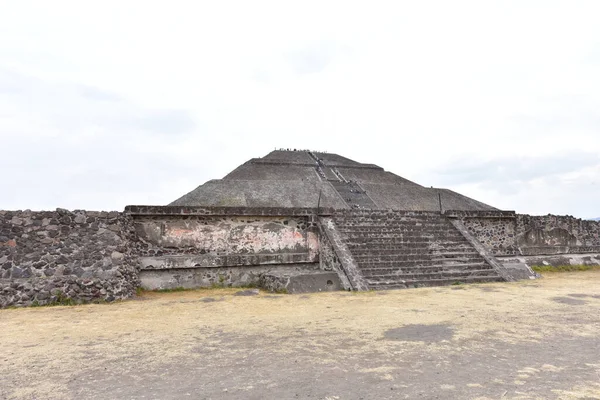 Piramida Słońca Położona Teotihuacan Jest Trzecią Wysokości Piramidą Świecie Obecnie — Zdjęcie stockowe