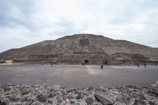 Pirâmide Sol Localizada Teotihuacan Terceira Pirâmide Mais Alta Mundo Agora — Fotografia de Stock