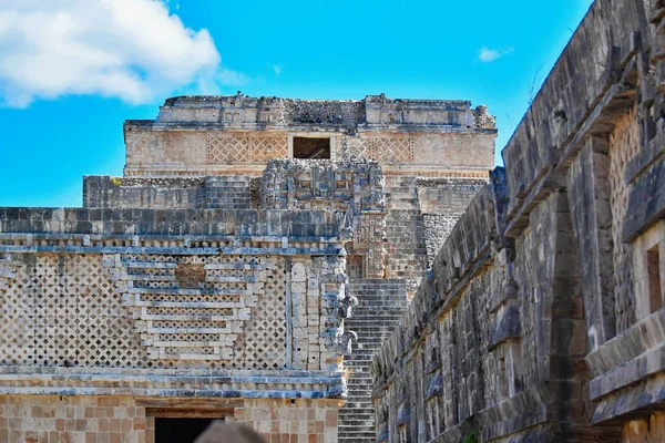 Uxmal Régészeti Komplexum Legjobb Állapotban Fennmaradt Maja Maradványok Yucatan Félszigeten — Stock Fotó