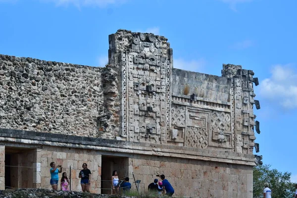 Uxmal Archaeological Complex Architectural Részletek Legjobb Megőrzött Maja Terület Yucatán — Stock Fotó