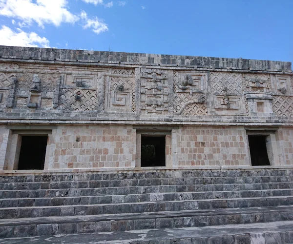 Uxmal Kompleks Archeologiczny Jest Najlepiej Zachowane Szczątki Majów Półwyspie Jukatanskim — Zdjęcie stockowe