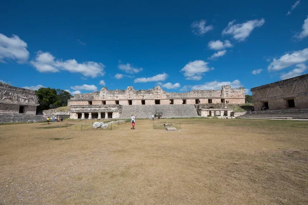 Uxmal Régészeti Komplexum Legjobb Állapotban Fennmaradt Maja Maradványok Yucatan Félszigeten — Stock Fotó