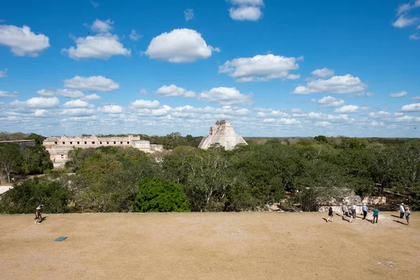 Piramis Mágus Egy Mezoamerikai Piramis Található Ősi Prekolumbiai Város Uxmal — Stock Fotó