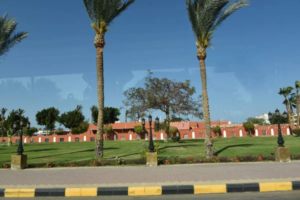 Budynki Hurghadzie Egipcie Hurghada Dawna Wioska Rybacka Nad Brzegiem Morza — Zdjęcie stockowe