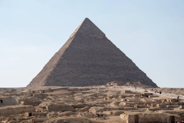 Büyük Giza Piramidi 'ndeki mimari detaylar - Cheops Piramidi (Khufu) 43 yüzyıldan uzun süredir dünyanın en yüksek binasıydı ve antik dünyanın yedi harikası listesindeki tek piramittir..