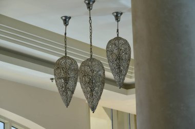 Hurghada tatil köyündeki otel konumu - Mısır (iç görünüm) mobilyalı otel resepsiyon odası, modern malzemelerden yapılmış doğu mimarisi bekleme odası