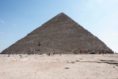Büyük Giza Piramidi 'ndeki mimari detaylar - Cheops Piramidi (Khufu) 43 yüzyıldan uzun süredir dünyanın en yüksek binasıydı ve antik dünyanın yedi harikası listesindeki tek piramittir..