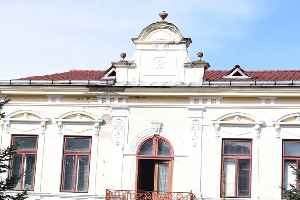 Targu Jiu Romania Heritage Building Архітектурні Деталі Про Характеристики Міжвоєнного — стокове фото