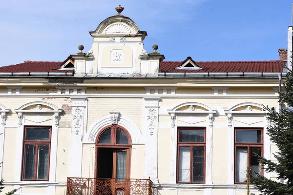 Targu Csiu Románia Örökség Épület Építészeti Részletek Két Világháború Közötti — Stock Fotó