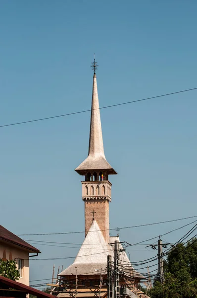 Drewniany Kościół Maramures Należy Dużej Rodziny Rumuńskich Drewnianych Kościołów Wieloma — Zdjęcie stockowe