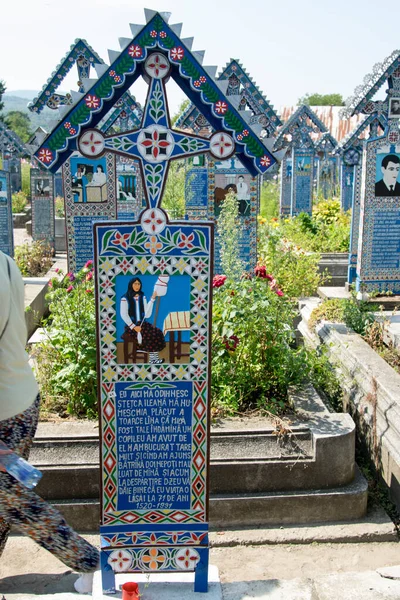 Croix Cimetière Joyeux Spna Maramure Seul Endroit Monde Les Gens — Photo