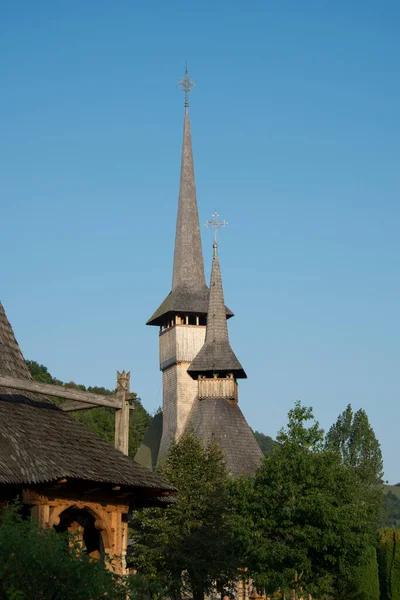 Марамурская Деревянная Церковь Барсаны Принадлежит Большой Семье Румынских Деревянных Церквей — стоковое фото