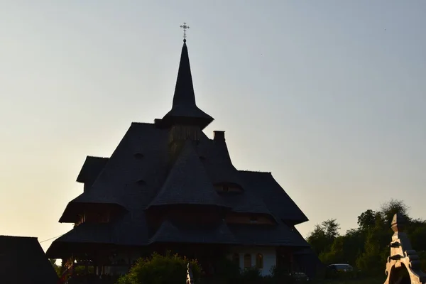 Barsana Orthodox Abbess Multi Storey Building Maramures Style Wooden Churches — Fotografia de Stock